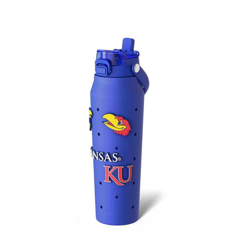 Bottle 32oz | Kansas Jayhawks | Skin + Budz Bundle