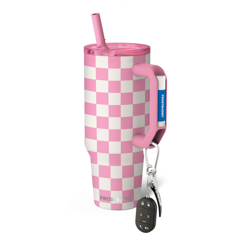 Thicc 40oz | Pink Checkered